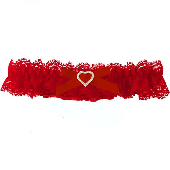 Red Garter Belt for Bride Wedding Garter Lace Bridal Garter Party Leg Thigh Garters for Women