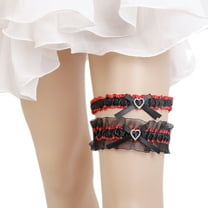 Red Garter Belt for Bride Wedding Garter Lace Bridal Garter Party Leg Thigh Garters for Women