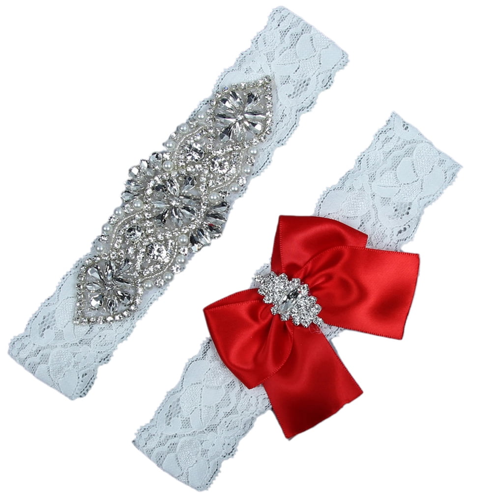 Red Garter Belt for Bride Wedding Garter Lace Bridal Garter Party Leg Thigh  Garters for Women - Walmart.com
