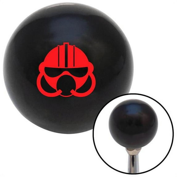 Red Gas Mask Black Shift Knob with M16 x 1.5 Insert Shifter Auto Manual Custom Brody