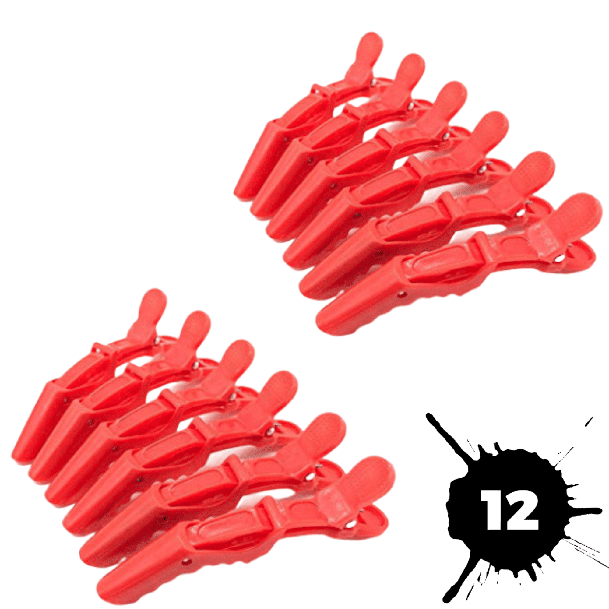 Red Gator NonSlip Grip Hair Clips Hair Styling and Sectioning Croc