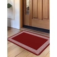 thumbnail image 1 of Red Geometric Door Mat&nbsp;Indoor Outdoor Entrance, Non Slip Small Rug for Kitchen Bathroom Entryway Rug, Country Farm Traditional Chinese Tile Washable Doormat Floor Mat 16x24 Inch, 1 of 8