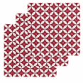 thumbnail image 1 of Red Geometric Kitchen Dish Towels for Drying Dishes Set of 3, Vintage Rhombus Circle Texture Waffle Weave Microfiber Hand Tea Bathroom Towels Quick Dry & Absorbent Towel 12x12, 1 of 7