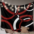 thumbnail image 1 of Red Geometric Large Tapestry for Bedroom Wall Hanging Tapestry, Vintage Abstract Stripes Aesthetic Art Ceiling Backdrop Tapestries Poster Blanket Wall Decor for Teens Room Living Room Dorm 100" x 59", 1 of 8