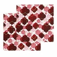 thumbnail image 1 of Red Geometric Moroccan Kitchen Dish Towels for Drying Dishes Set of 2, Abstract Art Red Ombre Modern Waffle Weave Microfiber Hand Tea Bathroom Towels Quick Dry & Absorbent Towel 12x12, 1 of 7