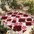 thumbnail image 1 of Red Geometric Moroccan Outdoor Rug for Patio/Deck/Porch, Non-Slip Large Area Rug 5 x 7 Ft, Abstract Art Red Ombre Modern Indoor Outdoor Rugs Washable Area Rugs, Reversible Camping Rug Carpet Runner, 1 of 8