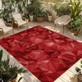 thumbnail image 1 of Red Geometric Outdoor Rug for Patio/Deck/Porch, Non-Slip Large Area Rug 6 x 9 Ft, Vintage Minimalism Abstract Aesthetic Indoor Outdoor Rugs Washable Area Rugs, Reversible Camping Rug Carpet Runner, 1 of 8