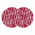 thumbnail image 1 of Red Geometric Round 13 Inch Placemats Set of 2, Abstract Stripes Modern Minimalist HeatResistant Non Slip Place Mats for Dining Table, Wipeable Braided Kitchen Table Mats for Housewarming, 1 of 9