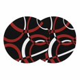 thumbnail image 1 of Red Geometric Round 15 Inch Placemats Set of 2, Vintage Abstract Stripes Aesthetic Art HeatResistant Non Slip Place Mats for Dining Table, Wipeable Braided Kitchen Table Mats for Housewarming, 1 of 9