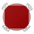 thumbnail image 1 of Red Geometric Round Fitted Tablecloth with Elastic Edge, Waterproof Table Cloth Table Cover for 55"-60" Tables, White Greek Key Design Abstract Modern Art Tablecloths for Dining Picnic Indoor Outdoor, 1 of 9