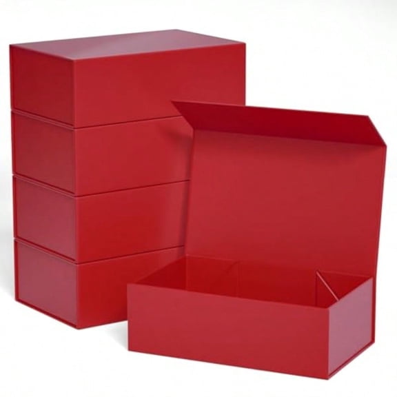 Red Gift Boxe 12 x 6 x 4 with Magnetic Closure Lid Gift Boxes for PresentsBridesmaid Gifts Box Cute Box Birthday Gift box Luxury for Gift Packaging Magnetic Gift Box for Wrapping Gifts Red/5PCS