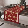 thumbnail image 1 of Red Gingerbread House Table Runner, Christmas Tablecloth, Suitable for Kitchen, Dining Room and Living Room, Display Wedding Party Table Setting Decoration, Christmas Gift, 1 of 5
