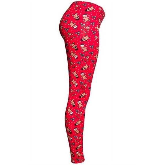 Ragstock Red Gingerbread Pattern Leggings