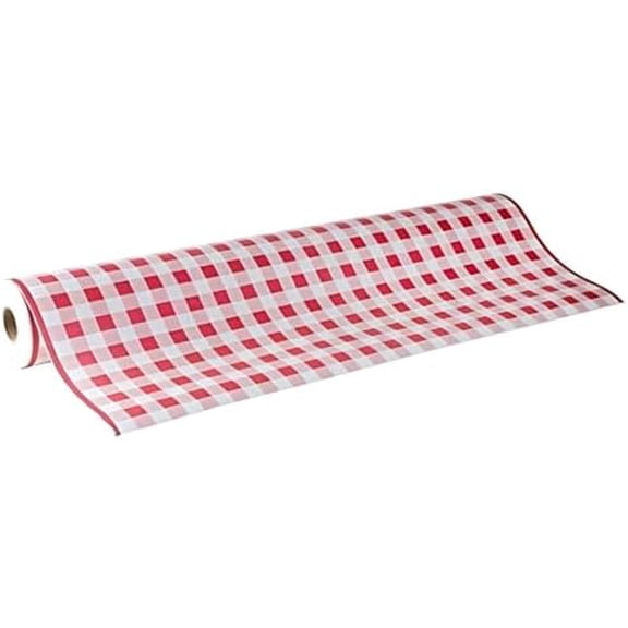 Red Gingham Print Disposable Paper Table Cover 100' x 40" Roll$$Electronics Accessories