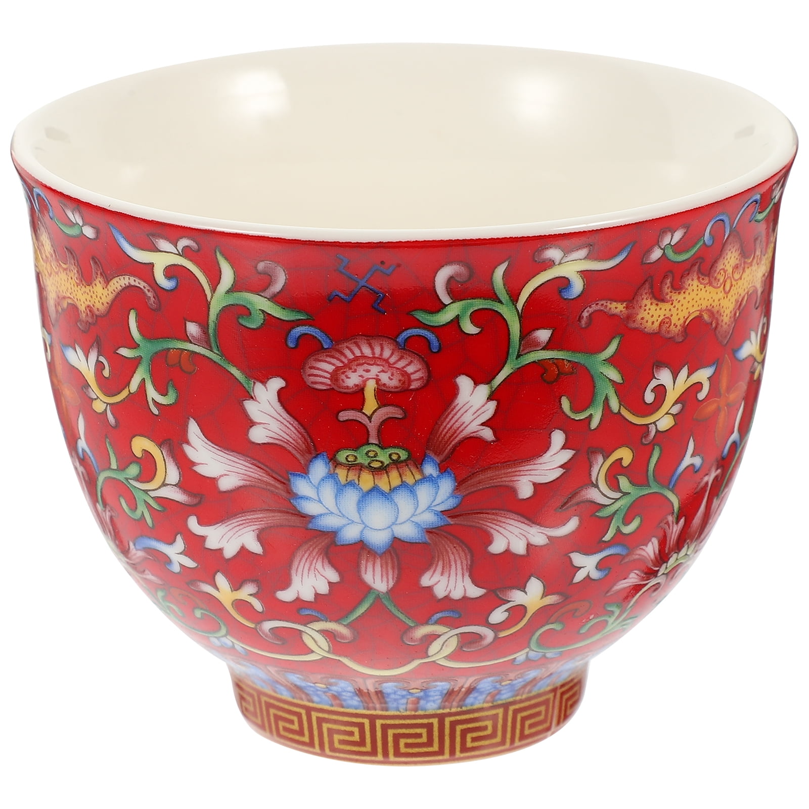 Red Glass Cup Tea Colored Drinking Glasses Home Water Sake Office