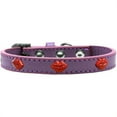 thumbnail image 1 of Red Glitter Lips Widget Dog Collar, Lavender - Size 14, 1 of 1