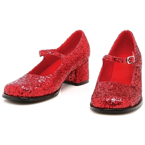 Red Glitter Mary Jane 1.75" Heel Child Shoes: Small