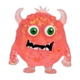 thumbnail image 1 of Red Glitter Monster Squishy Stress Toy with Stretchy Material, 1-Pack, Red with Green Eyes and White Horns, for Kids and Adults, Squeeze Toy, 1 of 3