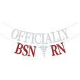 thumbnail image 1 of Red Glitter Officially BSN RN Banner, Class of 2025 BSN/Class of 2025 RN/Congrats Nurse, 2025 Nursing School Graduation Party Decorations, 1 of 7