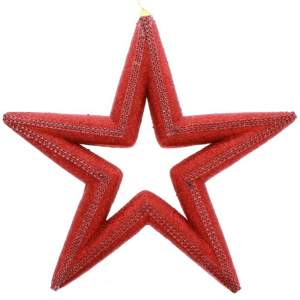 Red Glitter Star Ornament - Walmart.com