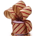 thumbnail image 1 of Red Glitter Striped Christmas Ribbon - 2 1/2" x 10 Yards, Gold Accents, Wreath, 1 of 1