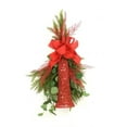 thumbnail image 1 of Red Glittered Bell with Fir & Elm Branches, 1 of 1