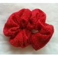 thumbnail image 1 of Red Glittery Stretch Ponytail Holder-Small - Made in the USA, 1 of 1