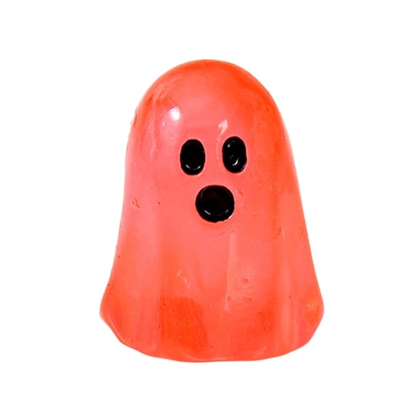 Red Glow Ghost 3Pack Mini 2Cm Tall Glows-In-The-Dark Figurine Halloween Decoration