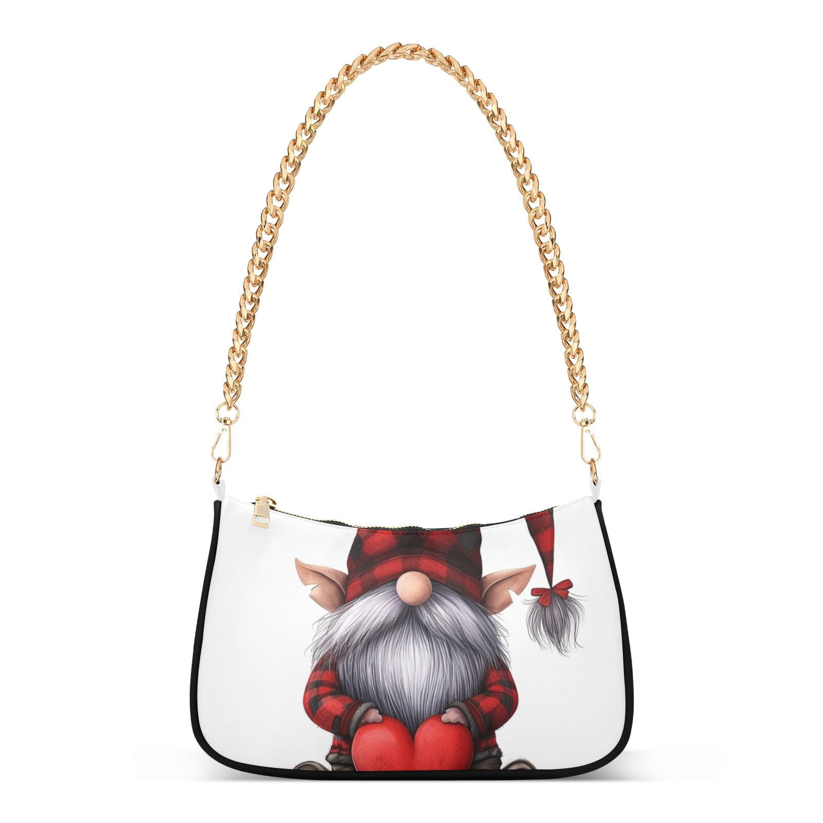 Sletend Small Crossbody Purse For Women – Quilted Gnome Bees Design, Detachable Chain, Phone Bag - View #6