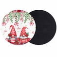 thumbnail image 1 of Red Gnomes Coasters Set of 2, Absorbent Coasters for Drinks, Valentine's Day Love Roses Leaves White Coaster for Desk Coffee Table Protection, Home Decor House Warming Gifts 4", 1 of 8