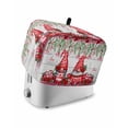 thumbnail image 1 of Red Gnomes Small Toaster Cover 2 Slice, Kitchen Appliance Covers, Valentine Roses Love Leaves Wood Rustic Toaster Oven Cover with Loop, Bread Machine Cover Polyester Dust Cover Protection, 1 of 4