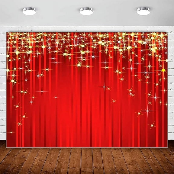 Red and Gold Backdrop Red Carpet Curtain Christmas Photography Background for Red Golden Party Decorations Wedding Bday Banner Photo Booth Shoot Backdrops
