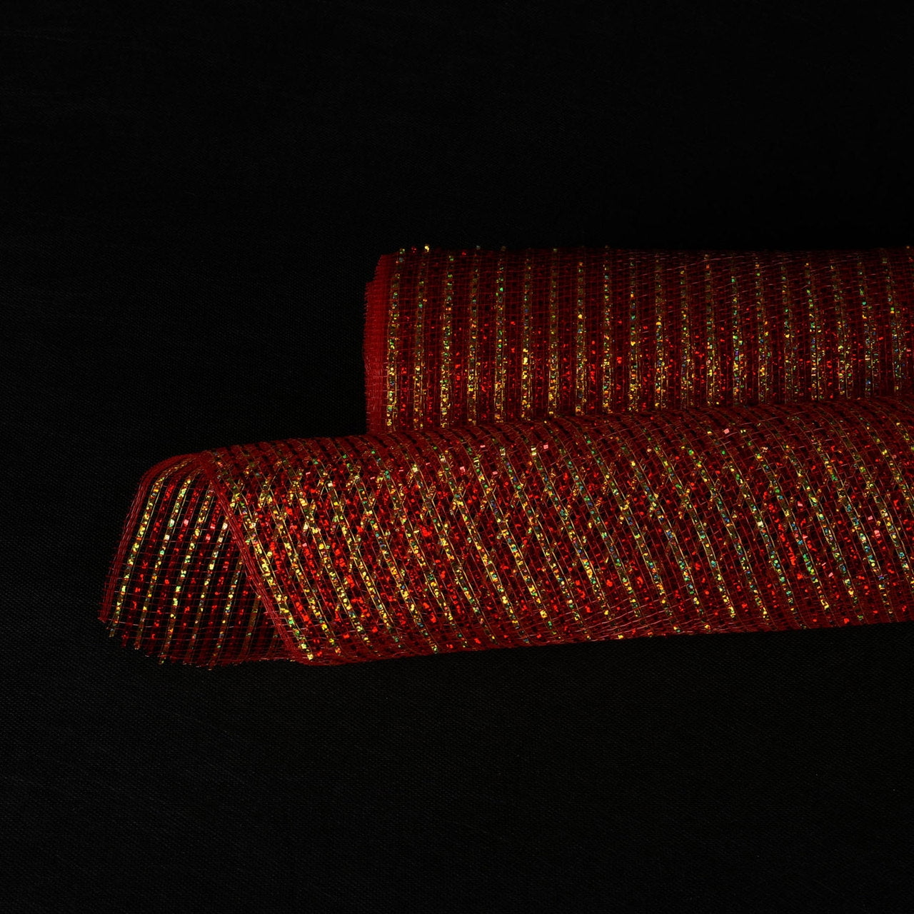 Red Gold Christmas Mesh - 10 Inch x 10 Yards - Walmart.com