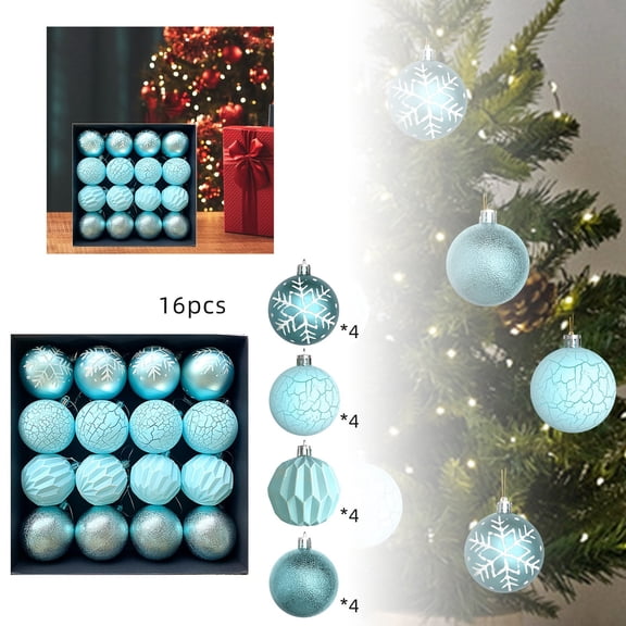 Red Gold Christmas Ornaments 16PCS, 2.36" Shatterproof Holiday Ball Decorations for Xmas Tree, Wreath, Party, Festive Hanging Decor Set