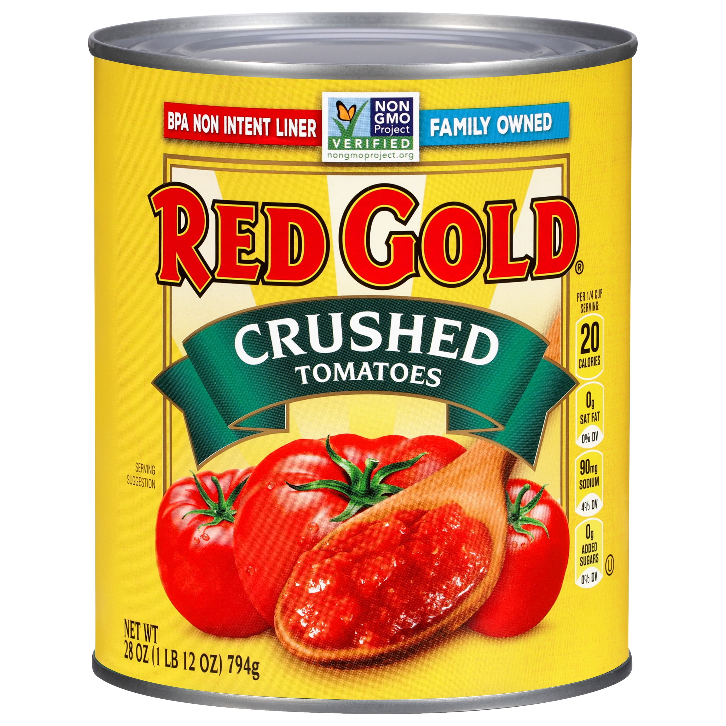 Red Gold Crushed Tomatoes in Heavy Puree, 28 oz Can
