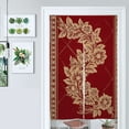 thumbnail image 1 of Red Gold Floral Ornate Design Door Curtain Nordic Living Room DoorCurtain Porch Partition Curtain Kitchen Rative Half Curtain, 1 of 4