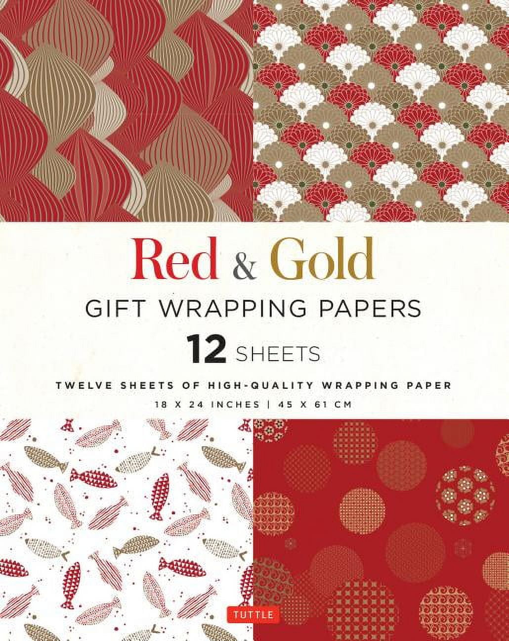 Black and Gold Gift Wrapping Papers - 12 Sheets: 18 X 24 Inch (45 X 61 Cm) Wrapping Paper