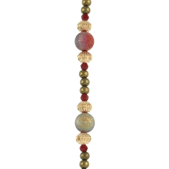 Red & Gold Glass & Metal Bead Mix by Bead Landing 7 inch
