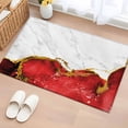 thumbnail image 1 of Red Gold Marble 2'x3' Washable Rug, Modern Abstract Marble Crack Texture Non-Slip Soft Doormat Area Rugs for Entrance Bathroom Bedsides, Front Doormat Carpet for Kitchen Bedroom, Entryway Floor Mat, 1 of 9