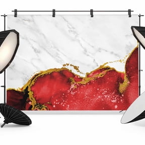 Red Gold Marble Backdrop for Photoshoot,Photography Photo Studio Background Wall Backdrop,Modern Abstract Marble Crack Texture Back Drop Banner Panel for Portraits Wedding Party Live Streaming 7x5Ft