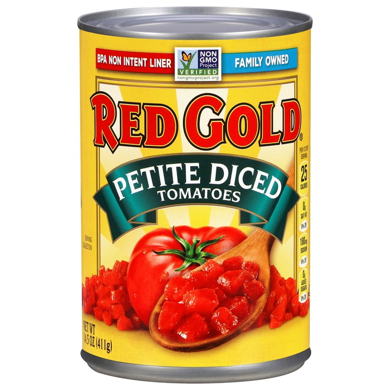 no.102 レッドエピドートとGoldのミニマム Red Gold, Petite Diced Tomatoes, 14.5 oz Can, Ripe Vine-Ripened