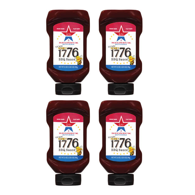 Red Gold Redneck Riviera Kickin’ Honey 1776 BBQ Sauce, No High Fructose