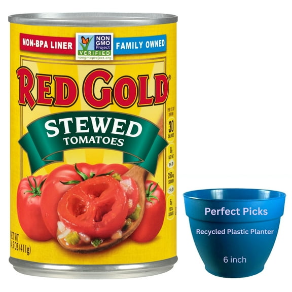 Red Gold Stewed Tomatoes, 14.5 oz Can (6 Pack)