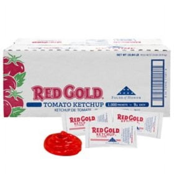 Red Gold Tomato Ketchup Single-Serve Packets 1,000 count.