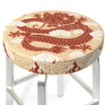 thumbnail image 1 of Red Golden Dragon Clouds Round Bar Stool Seat Covers, Elastic Round Chair Cover Stool Seat Slipcover Bar Stool Cushions Round Pad for 12-14 inch, 1 of 5