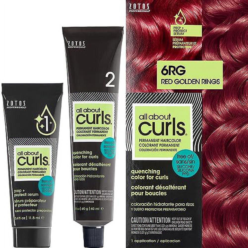 Red Golden Wings Permanent Color (Prep Serum + Hair Dye) for Curly hair