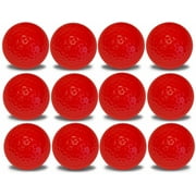Red Golf Balls 12 Pack by GBM Golf   High Visibility Durable Golf Balls