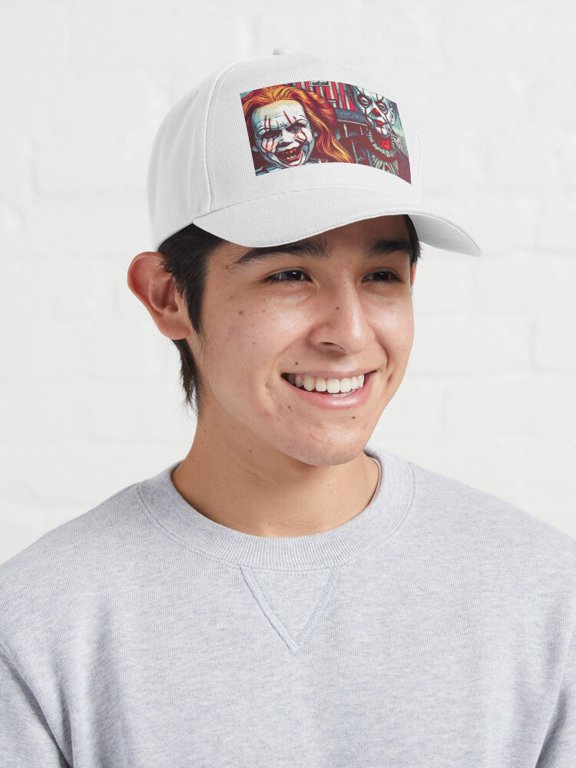 Red Gothic Revival Baseball Hat, Dark Decorative Graphic Design, Classic Cap