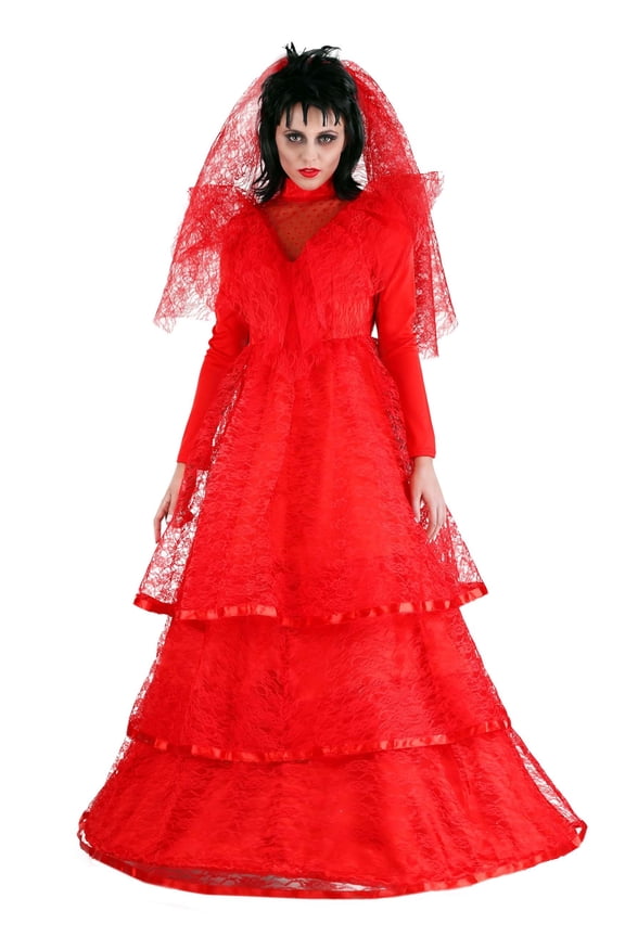 Red Gothic Wedding Dress Costume
