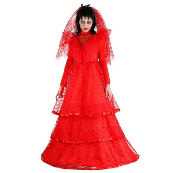 Red Gothic Wedding Dress Costume